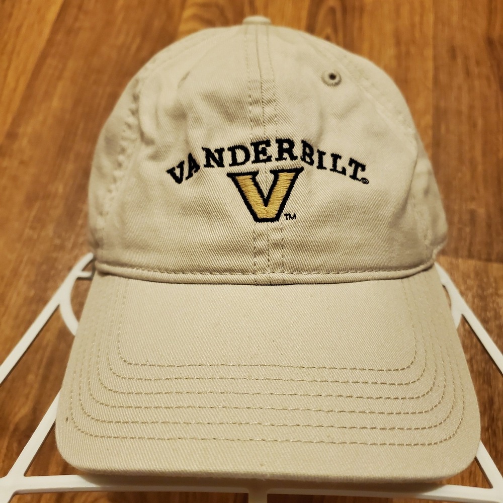 Vanderbilt Commodores Hat Cap Adult Strapback Beige Legacy Golf